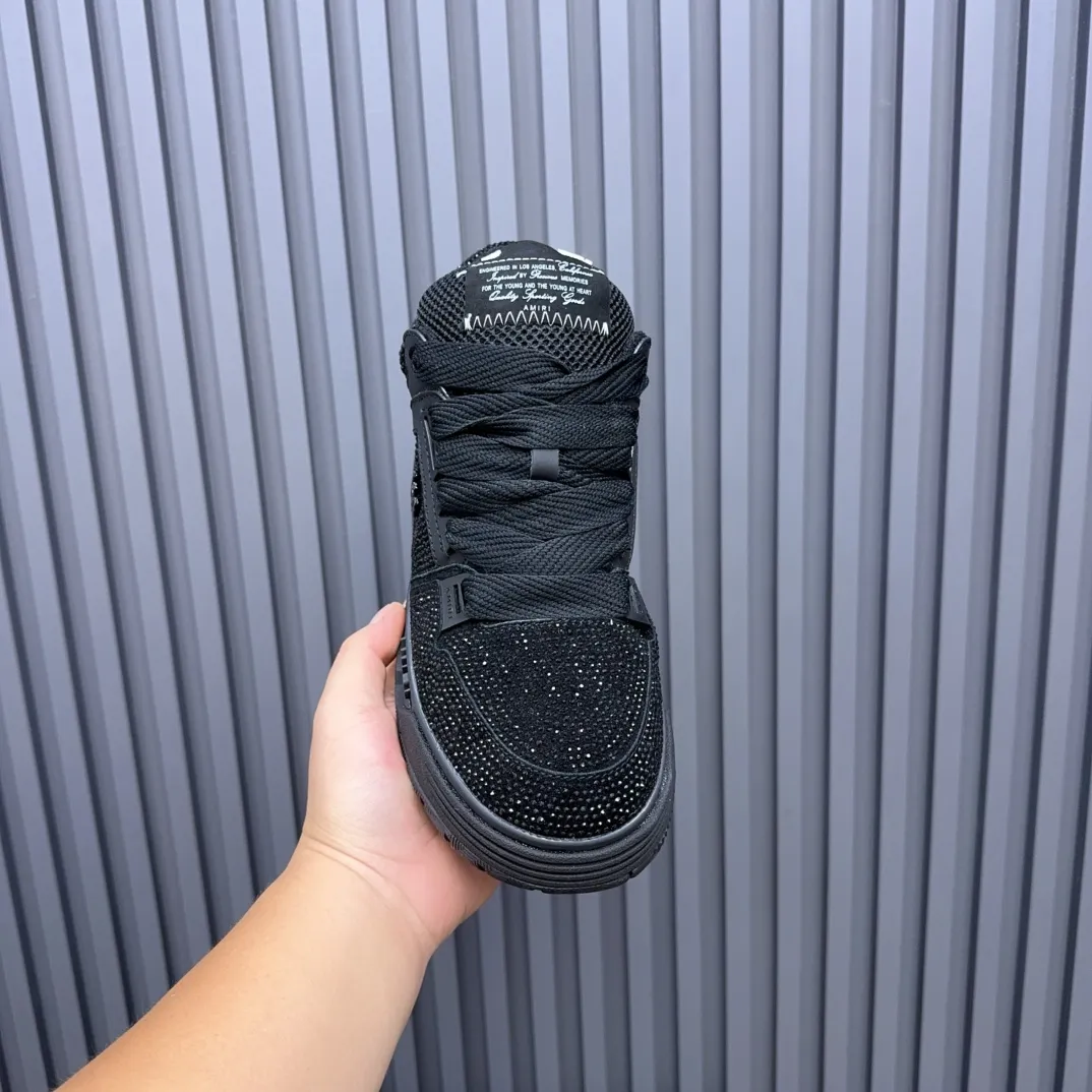 Men's shoes 💰760💰 AMIRI AMIRI fashion brand hot sale 🔥 Available all year round, couples 💑 Official website synchronization Imported fabrics 1⃣️ vs 1⃣️ replica, original factory special original sole, 35-45 (45. non-refundable)